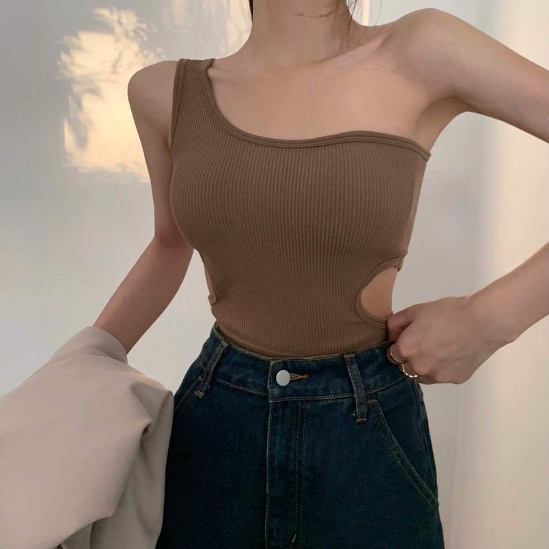 Áo Hai Dây Có Mút Đệm Ngực Thiết Kế Lưng Độc Đáo Thời Trang Quyến Rũ Cho Nữ