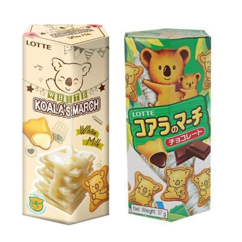 Bánh gấu Lotte Koala's March nhân socola/ socola sữa 37g (hộp)