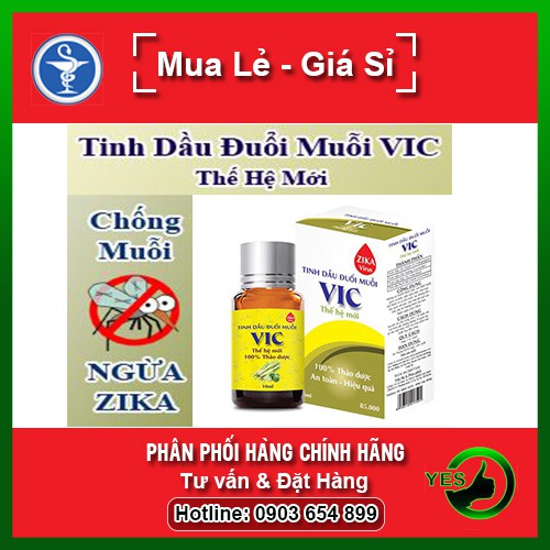 ❤(COMBO MUA 5 TẶNG 2) Tinh dầu đuổi muỗi VIC - Xua Đuổi Muỗi, An Toàn Cho Sức Khỏe (Chai 10ml)