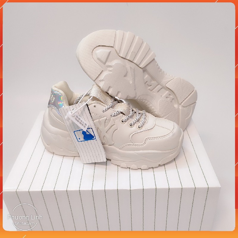 Giày thể thao nam nữ Boston NY LA màu kem, giày Sneakers nam nữ tăng chiều cao M56