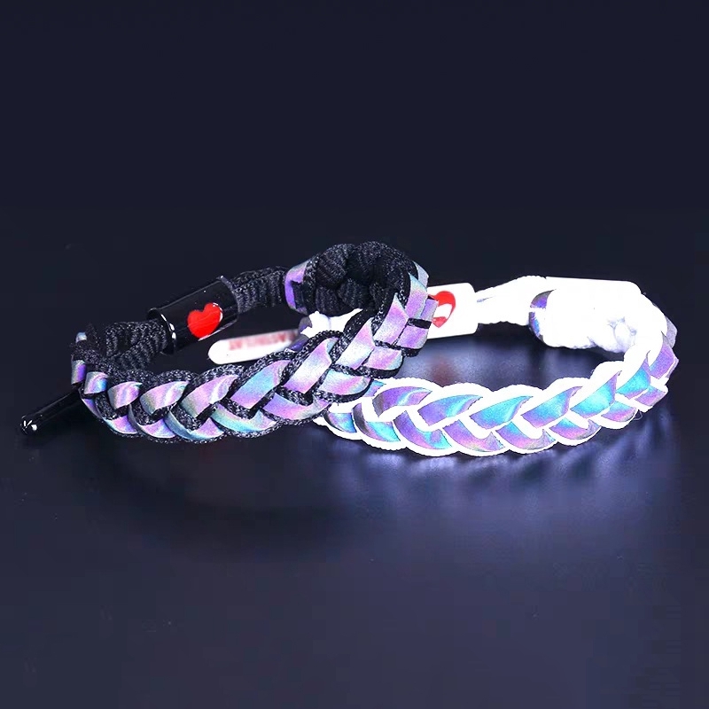 Vòng tay thời trang kiểu thắt dây paracord nhiều màu sắc phản quang cực cá tính | BigBuy360 - bigbuy360.vn