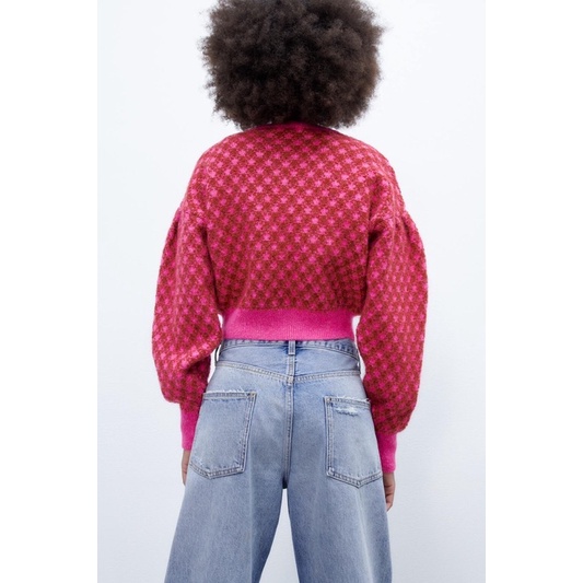 Áo len croptop kèm váy len Zara xuất dư