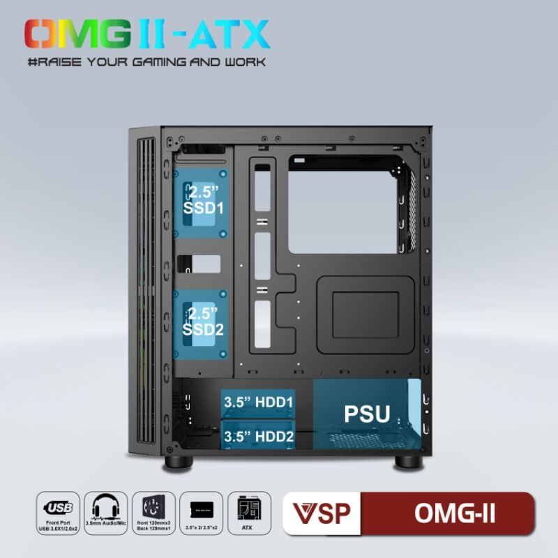 Case Gaming VSP OMG-II Mid Tower