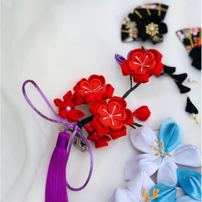 Phụ kiện cosplay Genshin -kẹp tóc , kẹp mũ HuTao