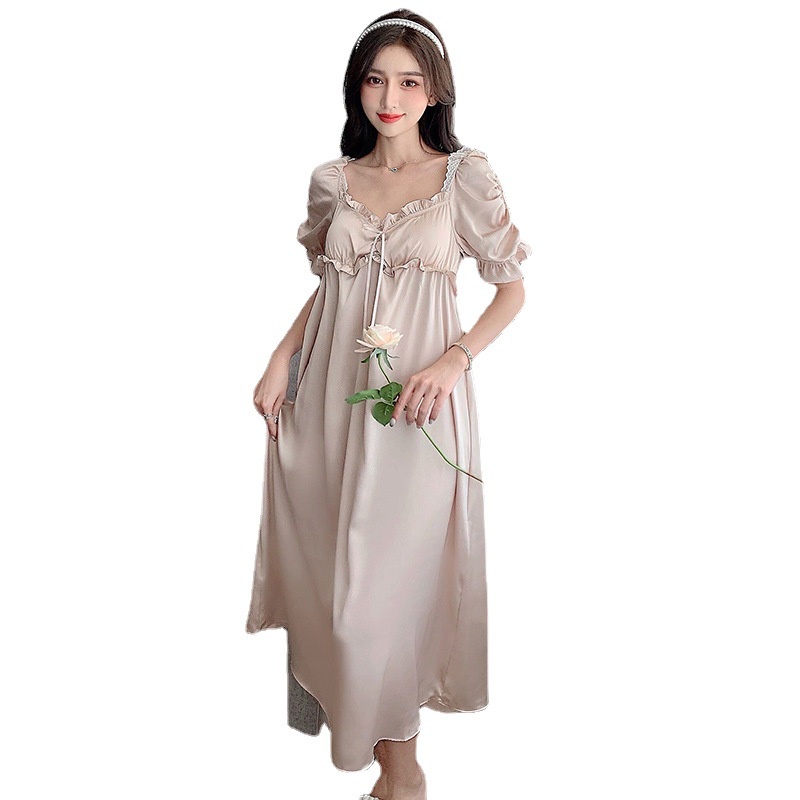 Đồ ngủ tay ngắn dáng rộng thoải mái quyến rũ phong cách Hàn Quốc cho nữ