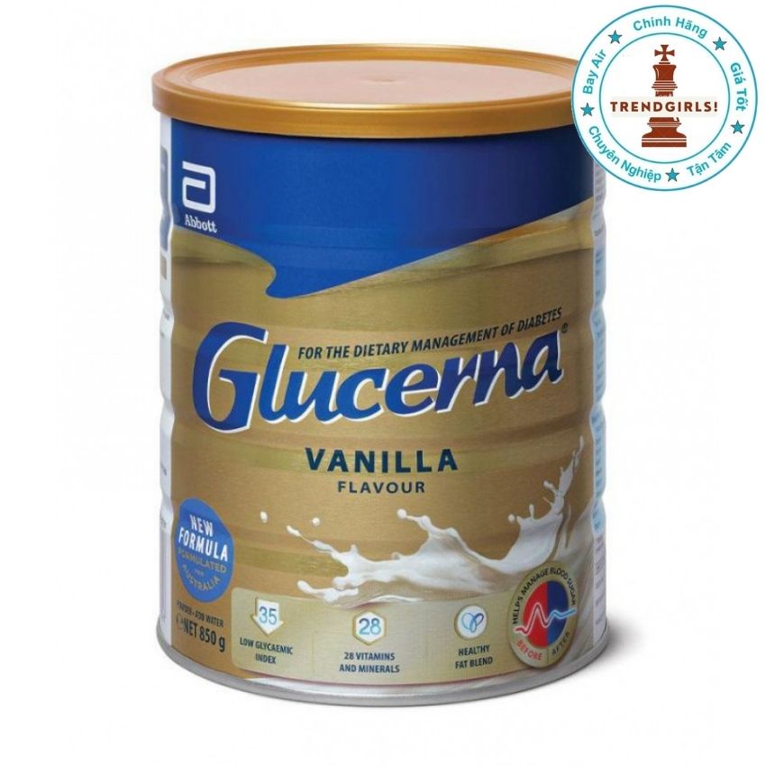 Sữa tiểu đường dạng bột Abbott Glucerna (850g) dành cho người tiểu đường ăn kiêng bồi bổ sức khoẻ của Úc