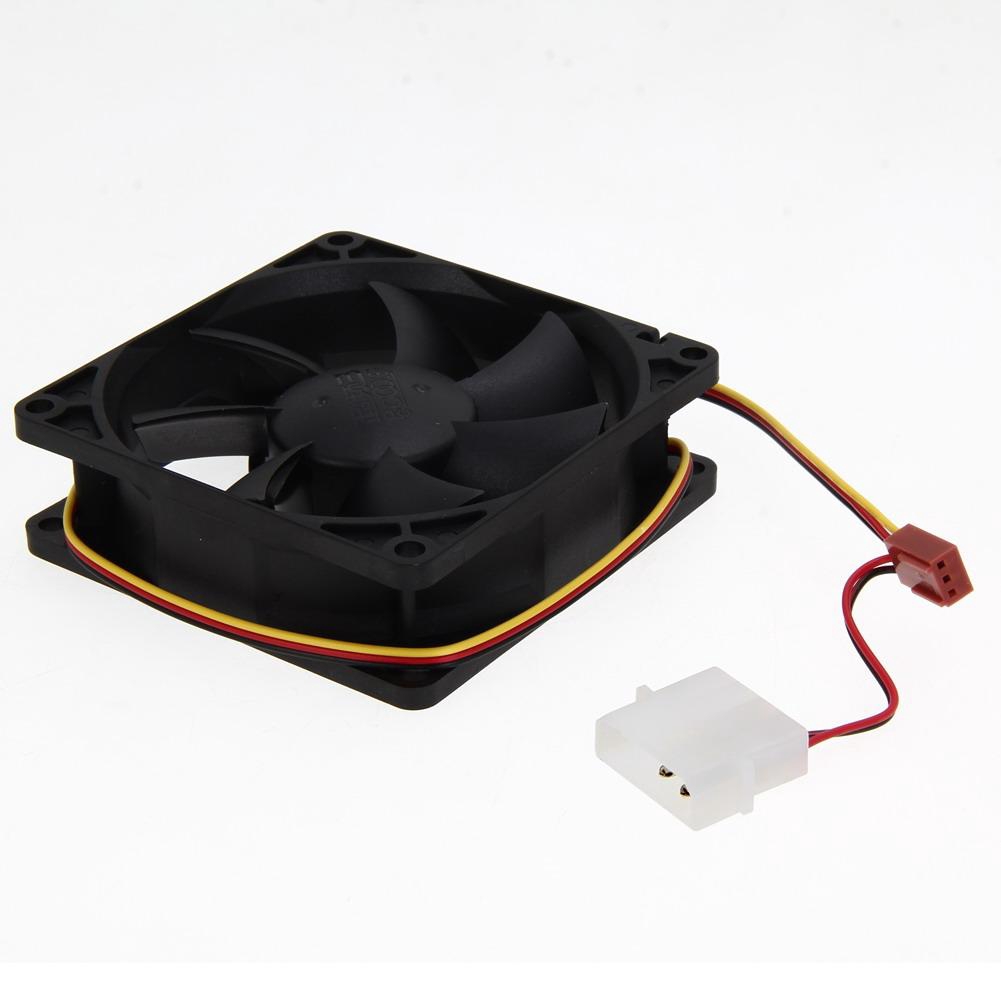 [rememberme]Mute 80mm Computer PC Case 3/4 Pin Cooling Fan with Screw Pad for PC CUP K1B