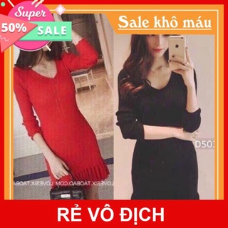 Đầm body cổ tim bèo đuôi cá