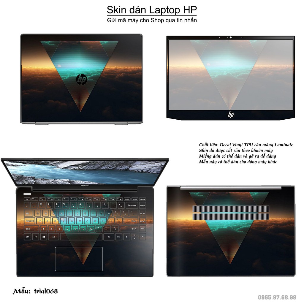 Skin dán Laptop HP in hình Đa giác nhiều mẫu 12 (inbox mã máy cho Shop)