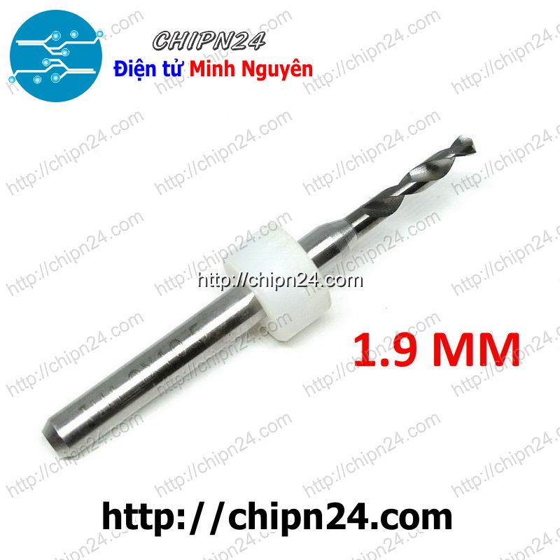 [2 CÂY] Mũi khoan mạch in CNC 1.9mm (Mạch điện tử, PCB)