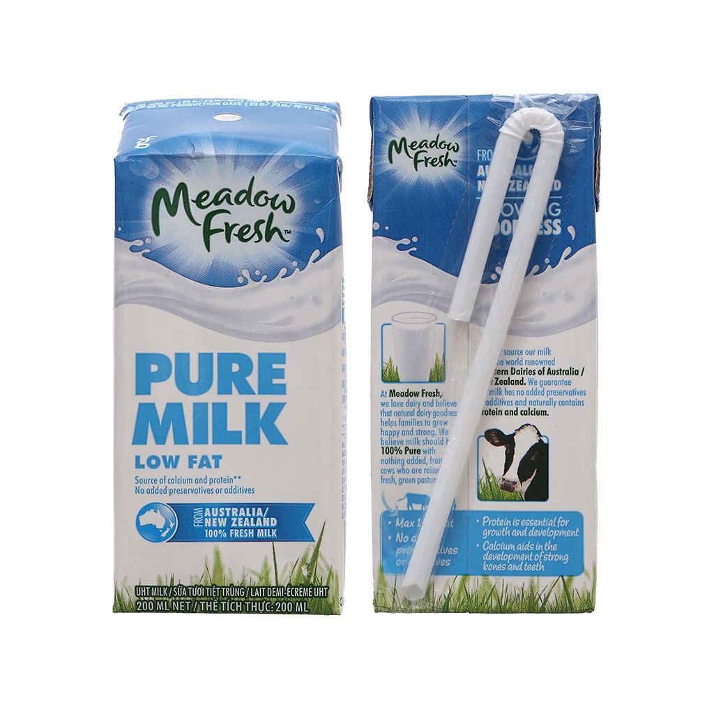 Sữa Tươi Meadow Fresh Ít Béo 200ml - Nhập khẩu Úc