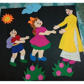 tranh nỉ trang trí góc