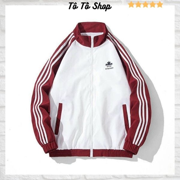 Áo khoác dù nam thời trang Tô Tồ Shop, áo khoác gió nam 2 lớp phối sọc thể thao siêu Hot trẻ trung cá tính - AD1