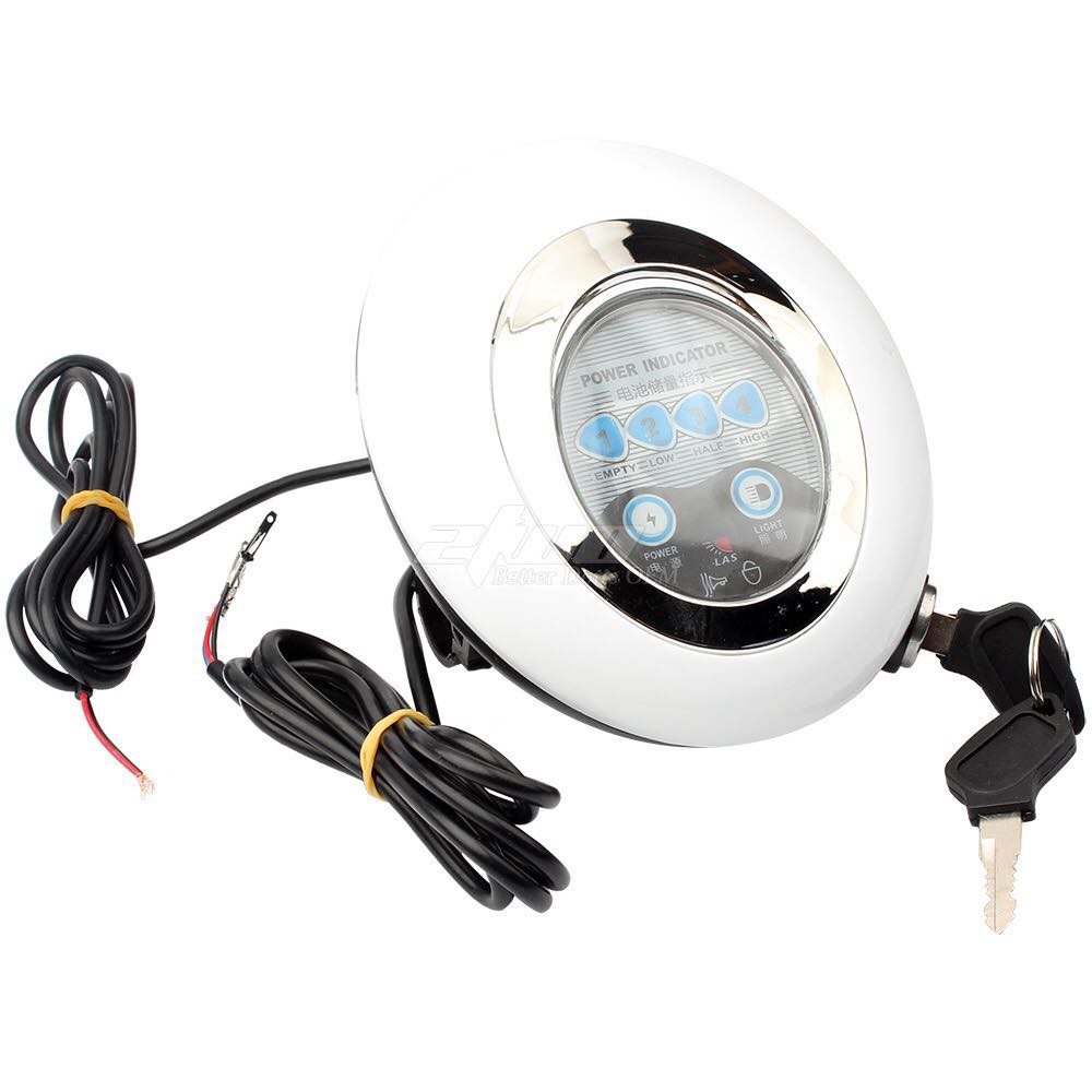 CỤM ĐÈN KIÊM Ổ KHÓA ĐỒNG HỒ ĐO ĐIỆN XE ĐIỆN MINI 24V