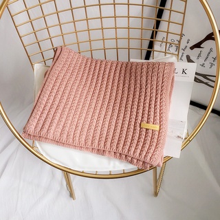 Khăn len đan hồng phấn 40x170cm ThyThy Store