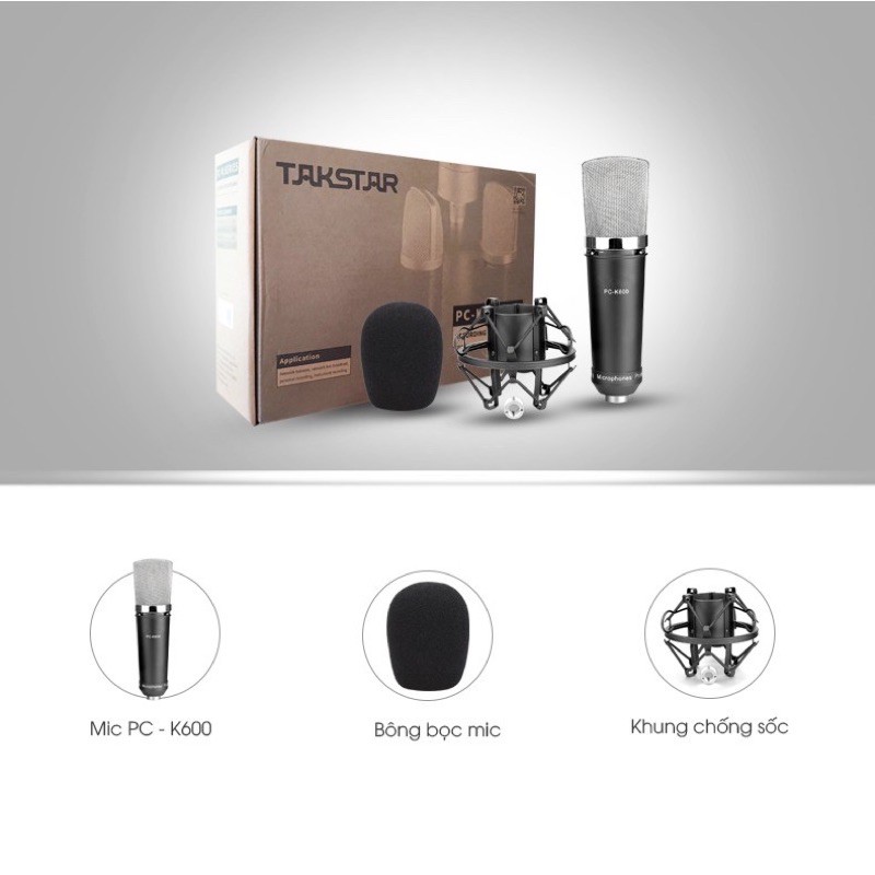 Mic thu âm Livestream cao cấp PC K600 chuyên nghiệp âm thanh cực hay