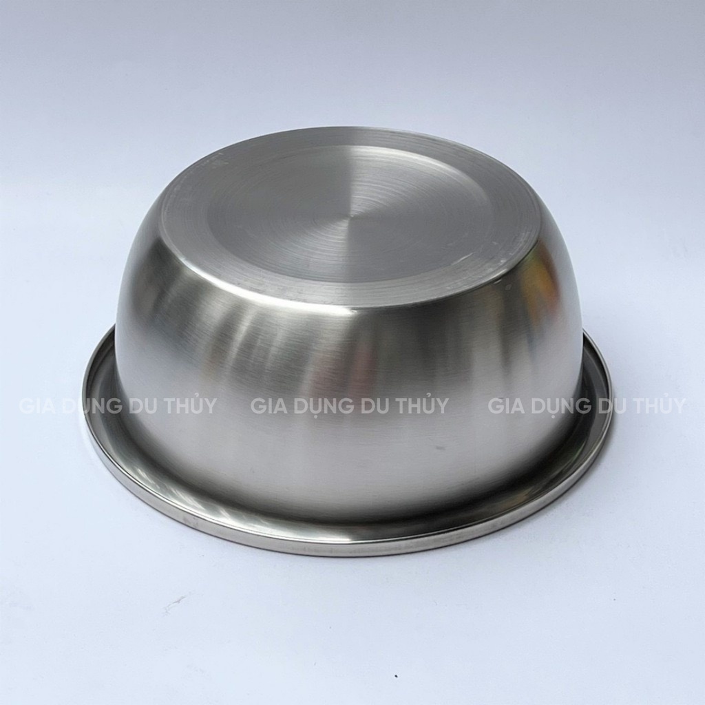 Âu inox trộn bột, đánh trứng thau trộn salad size 22, 24, 26, 28, 30 dày dặn thành cao sáng bóng bền đẹp đủ các kích cỡ