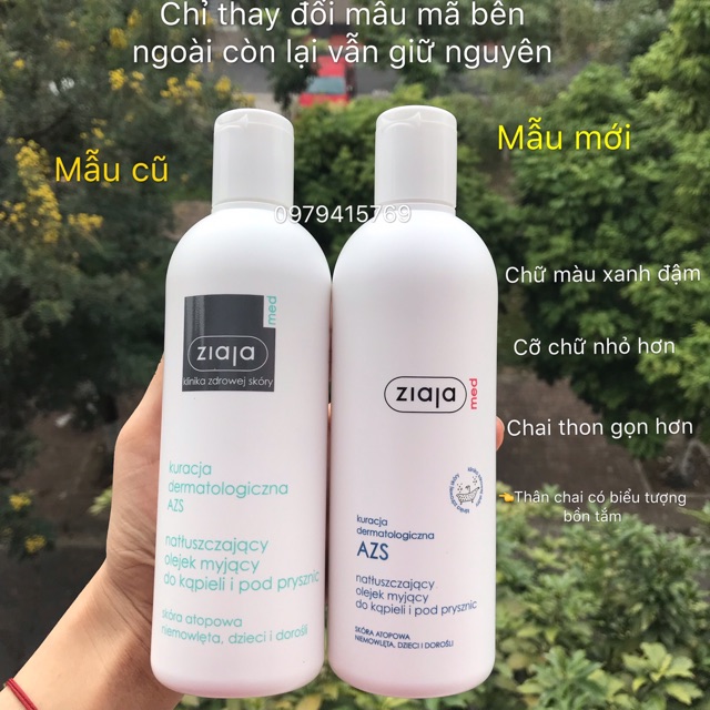 [Mẫu Mới] Dầu Tắm Mềm Mịn Da Ziaja Med Atopy Hàng Balan 270ml (bill ảnh sau) | BigBuy360 - bigbuy360.vn