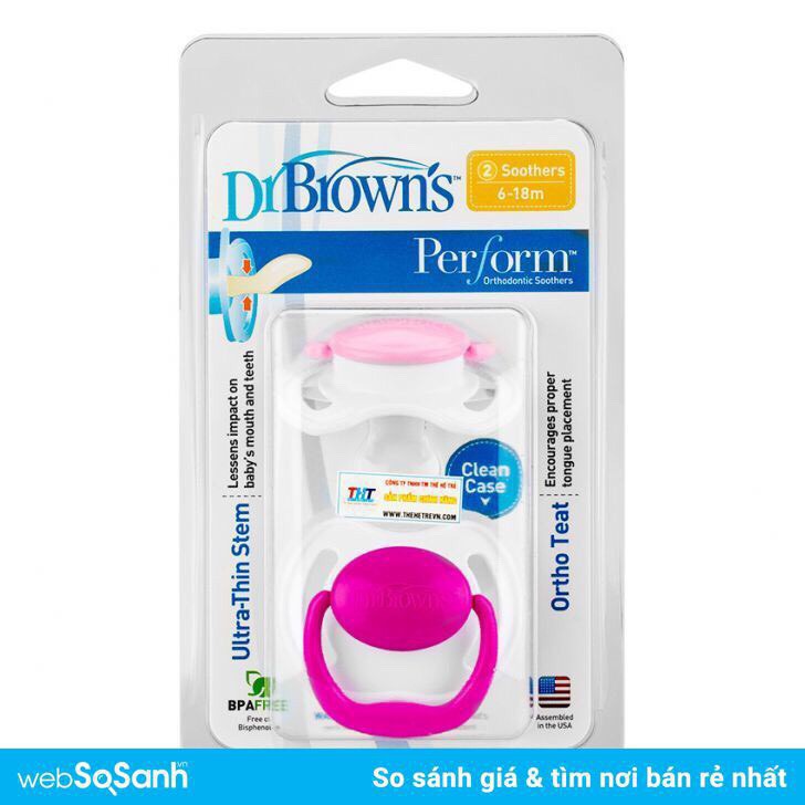 Ty Ngậm Prevent Dr Brown's dành cho bé từ 6-18 tháng tách set ( 1 chiếc)