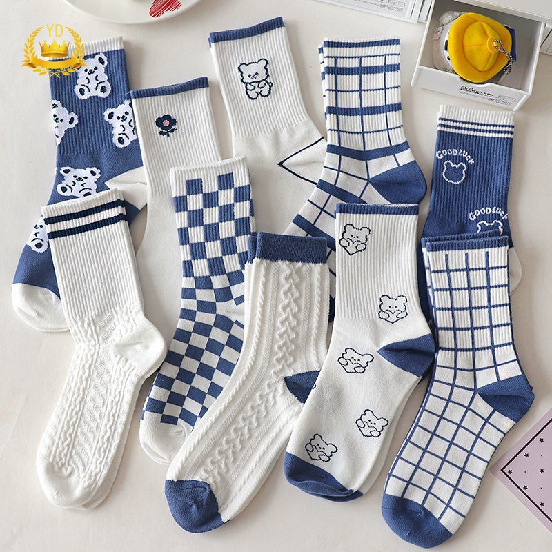 Tất cotton mềm BeautyBigBang in hoạt hình đáng yêu cho nam và nữ