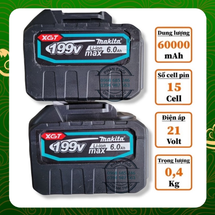 Pin MAKITA 15 Cell Đóng Sẵn Bảo Hành 12 Tháng, Lỗi Đổi Mới Trong Suốt Thời Gian Bảo Hành
