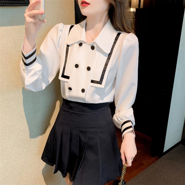 Áo Sơ Mi Chiffon Tay Dài Phong Cách Pháp Thời Trang Mùa Thu Kiểu Mới Dành Cho Nữ 2022