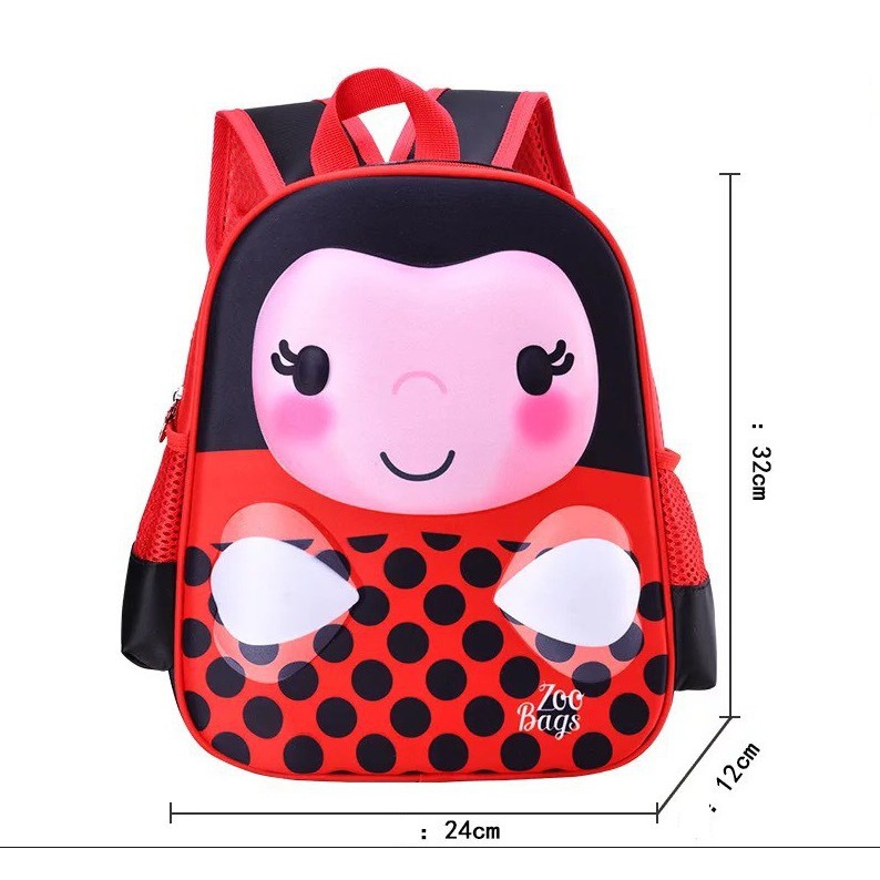 Balo cho bé mẫu giáo mầm non hình con hổ con voi in 3D đáng yêu Teen Store TS282