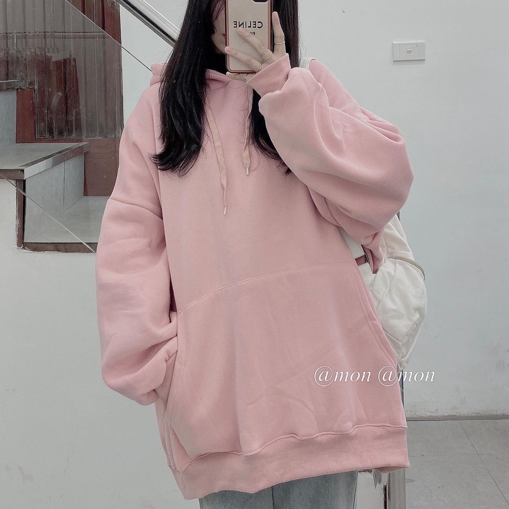 2101052 Hoodie nỉ bông siêu to khổng lồ - áo nỉ chui nữ ulzzang form siêu to và dài rộng. | BigBuy360 - bigbuy360.vn