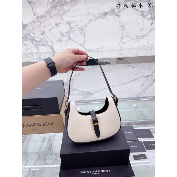 Túi xách Ýsl kẹp nách sz 25 chất da thật