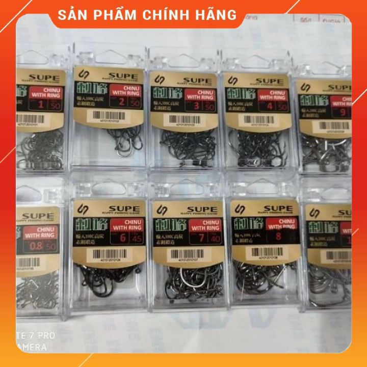 [Lưỡi Câu Chính Hãng] Lưỡi Câu SUPER Chinu Siêu Chuẩn Đủ Size