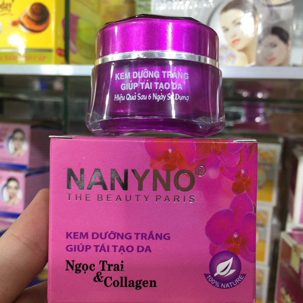 kem nanyno dưỡng trắng tái tạo da HŨ TÍM giá bao bì 112k