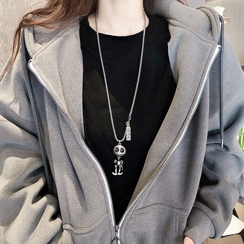 Dây Chuyền Vòng Cổ Cuban Titan Cao Cấp Mặt Hình Bộ Xương Độc Đáo Cá Tính Cho Nam Nữ - Maxshopdoc