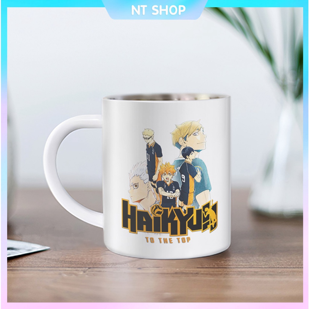 Cốc Haikyuu!! cách nhiệt gọn nhẹ chống rơi vỡ (lõi inox)