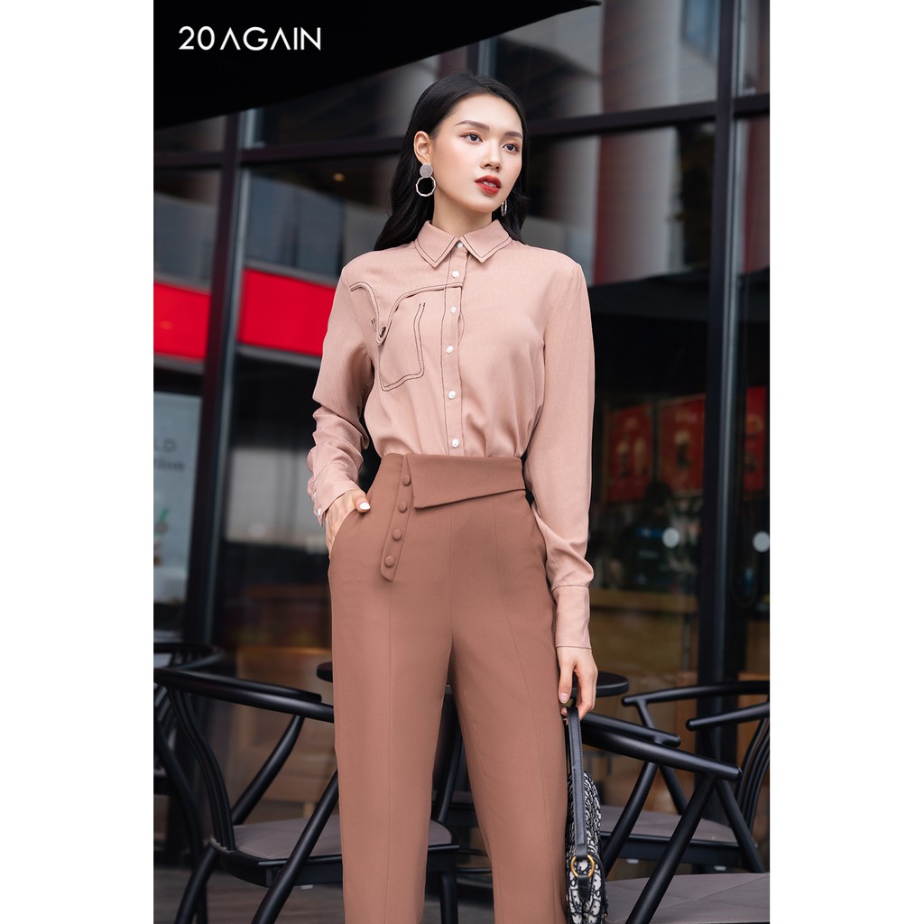 Quần dài baggy đính cúc thân trước QAA0885 20again | BigBuy360 - bigbuy360.vn
