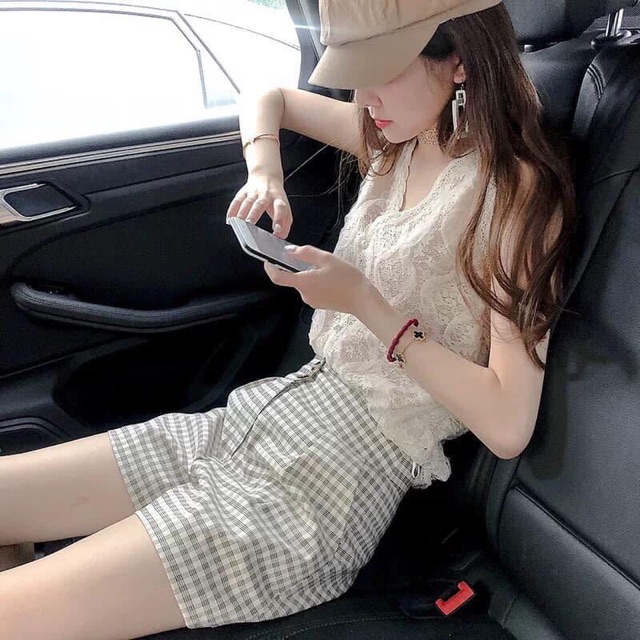 SET ÁO REN QUẦN CARO