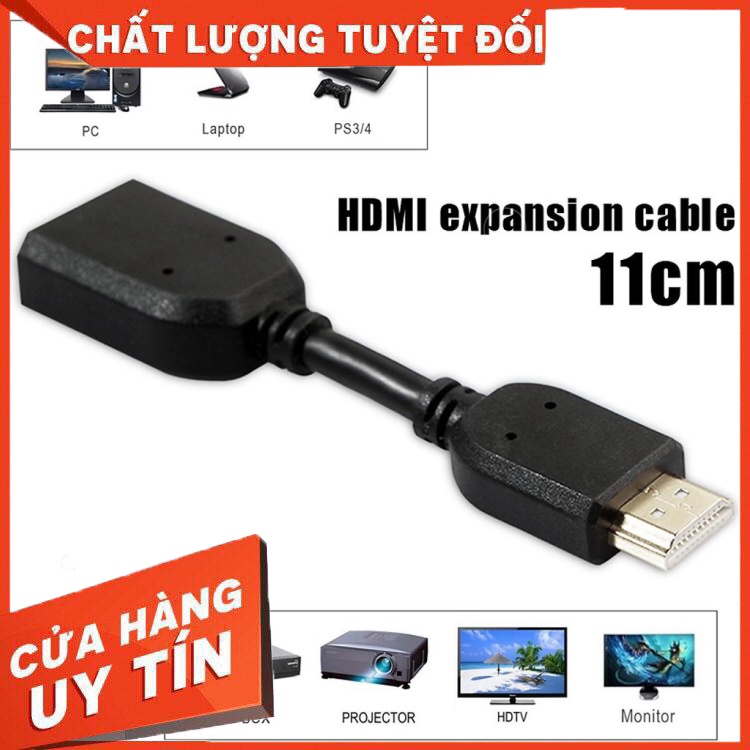 Đầu nối dài HDMI đực ra cái FullHD - dài 11cm