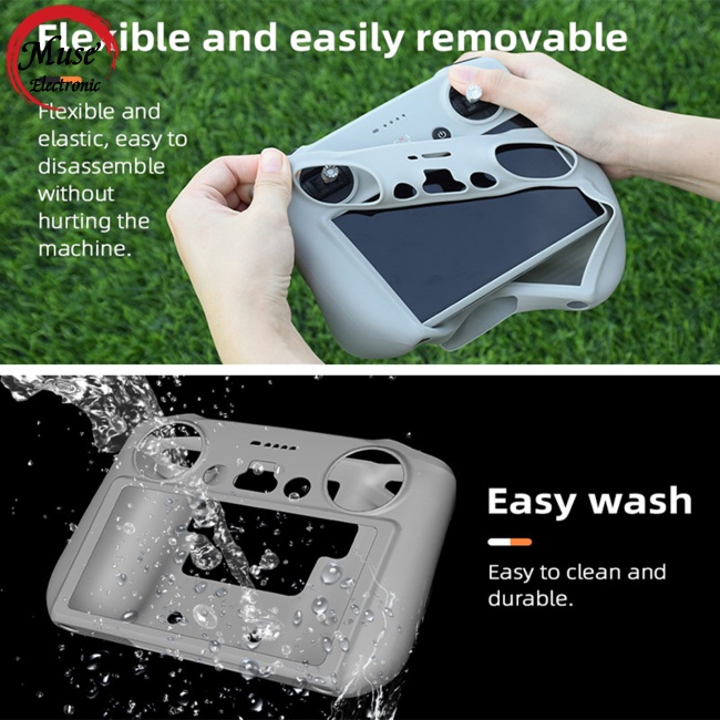Ốp Điện Thoại Silicon Chống Bụi Chống Trượt Có Màn Hình Điều Khiển Từ Xa Cho Dji Mini 3 Pro