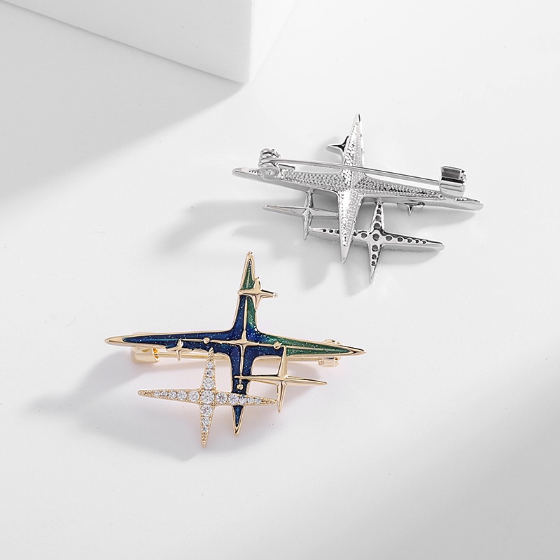 Màu xanh gradient giọt men thủ công hình ngôi sao phụ kiện ghim màu trâm