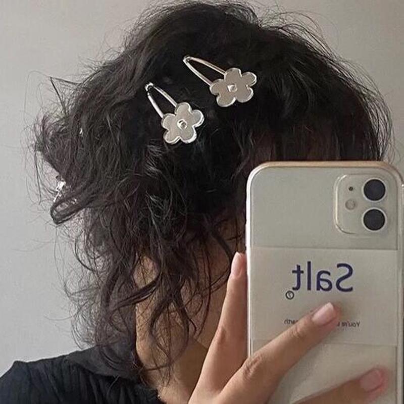 We Flower Kẹp Tóc Hình Hoa Hướng Dương Tráng Gương Đáng Yêu Hợp Thời Trang
