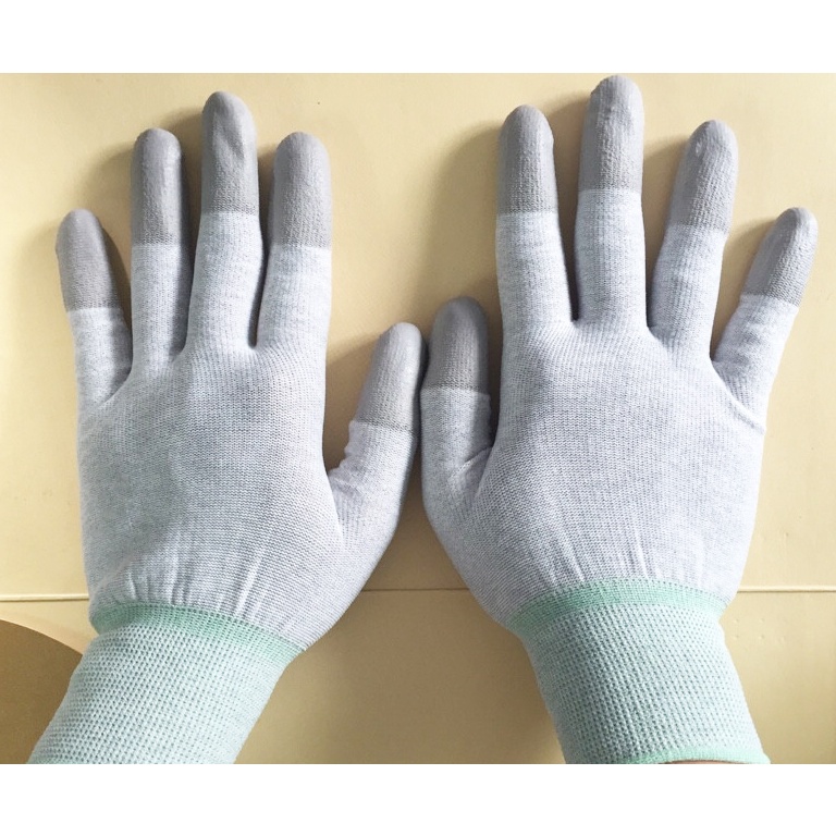 10 đôi Găng tay bảo hộ -chống tĩnh điện Carbon - phủ PU ngón