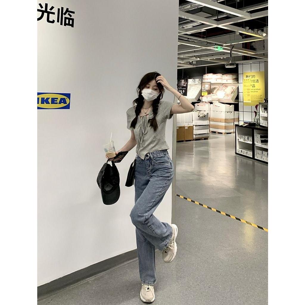 Áo Thun Ngắn Hở Vai Một Bên Vai Buộc Dây Thời Trang Mùa Hè Cho Nữ