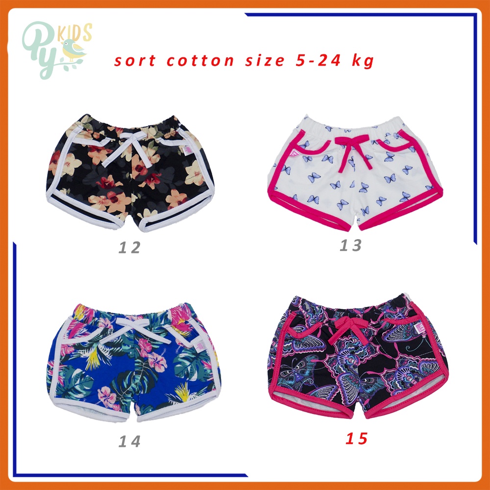 Quần sort cotton cho bé gái 5-42 kg, viền 2 bên, quần mổ túi phối nơ giữa hàng đẹp mẫu mới 2021