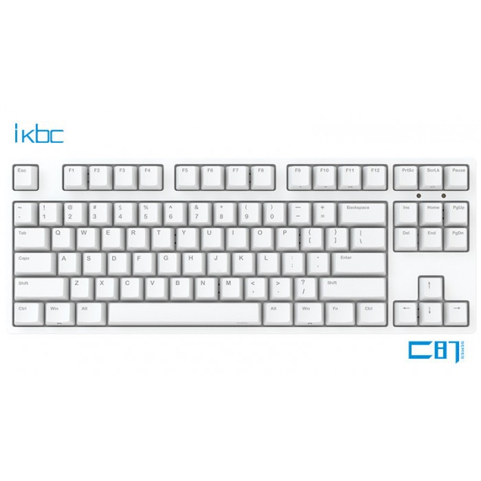 Bàn phím cơ (mechanical keyboard) ikbc c87 và c104 White Case, Cherry Switch