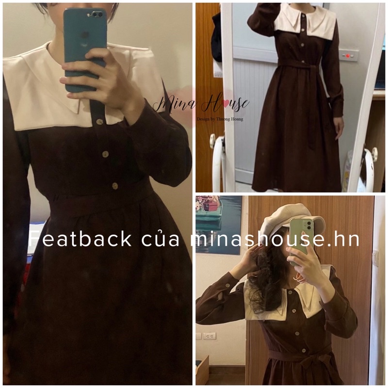 Váy tiểu thư Vintage thắt nơ / váy ullzang / mina’s house