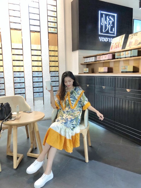 Đầm Boho phong cách VINTAGE  hàng có sãn