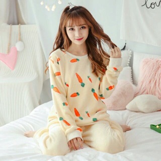 Bộ ngủ bông họa tiết hoa quả