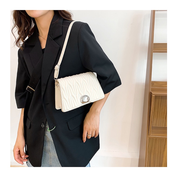 Túi đeo chéo JASMIN NOIR nắp gập đơn giản thời trang cho nữ