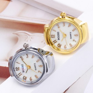 Đồng hồ dạng nhẫn đeo tay chạy bằng pin có kim chỉ thời gian đơn giản và thiết thực