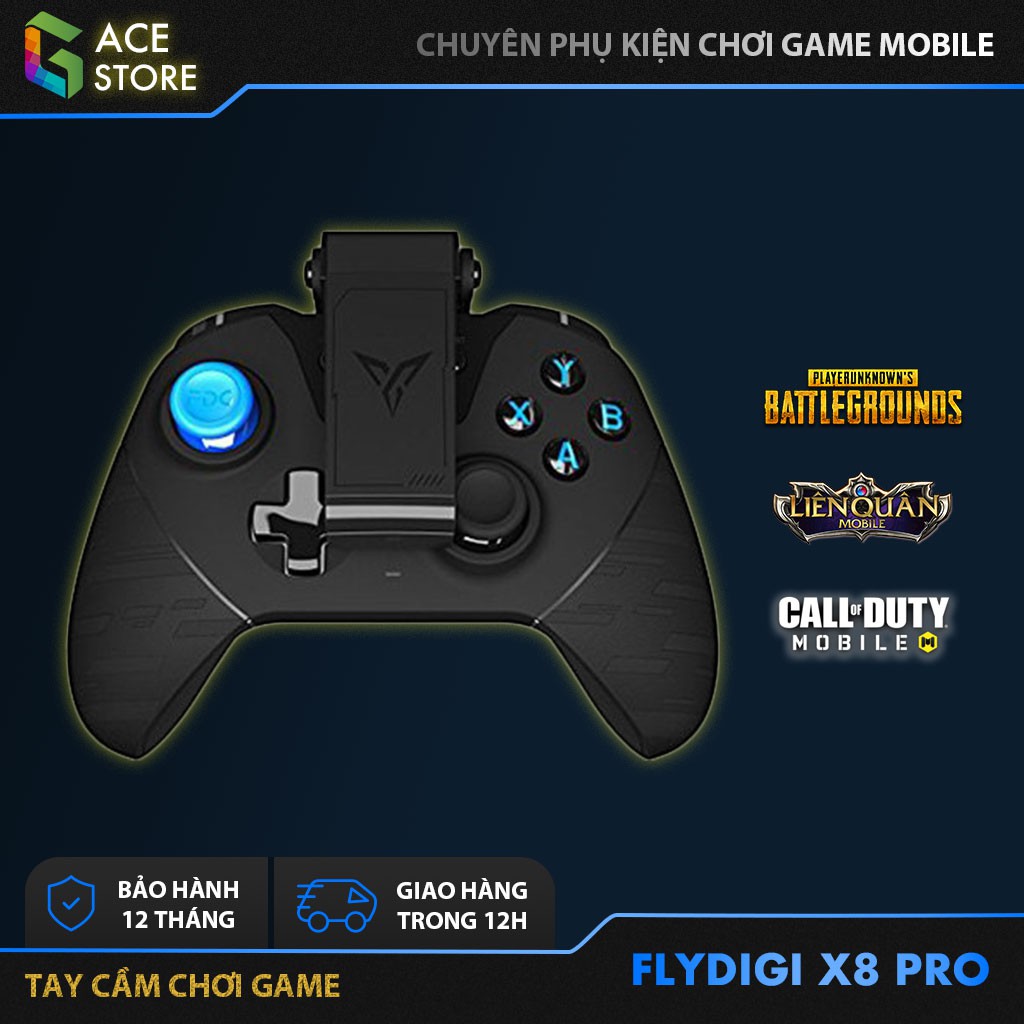 Flydigi X8 Pro | Tay cầm chơi tất cả các game trên iOS/Android | PUBG, Liên Quân, BoomM