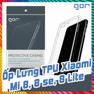 Ốp lưng dẻo tpu xiaomi mi 8/ xiaomi mi 8 se/ xiaomi mi 8 lite chính hãng gor